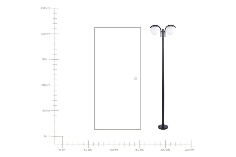 Kulsi Lygtepæl 205 cm - Sort - Belysning - Udendørs lamper & belysning - Søjlelampe & standerlampe
