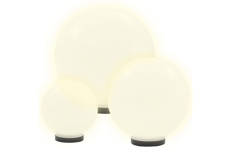 Led-Kuglelampesæt 6 Stk. Kugleformet 20/30/40 Cm Pmma - Hvid - LED-belysning udendørs - Udendørs lamper & belysning - Bedlamper