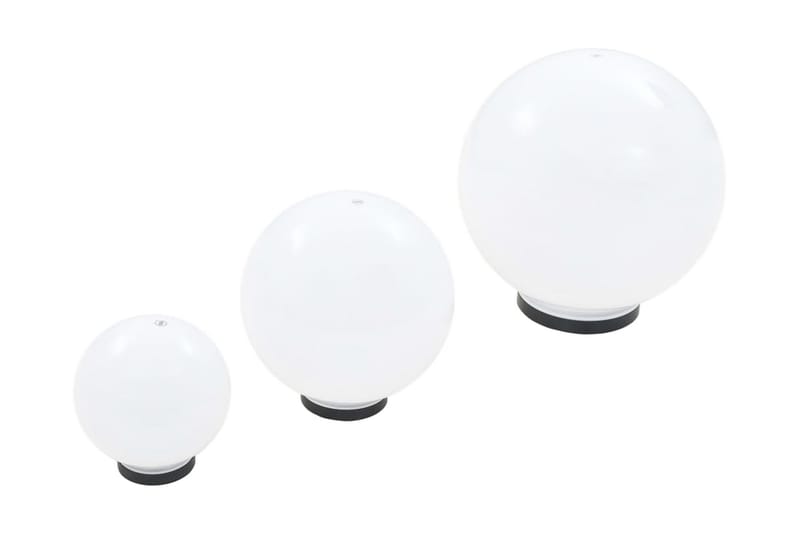 Led-Kuglelampesæt 6 Stk. Kugleformet 20/30/40 Cm Pmma - Hvid - Belysning - Udendørs lamper & belysning - LED-belysning udendørs