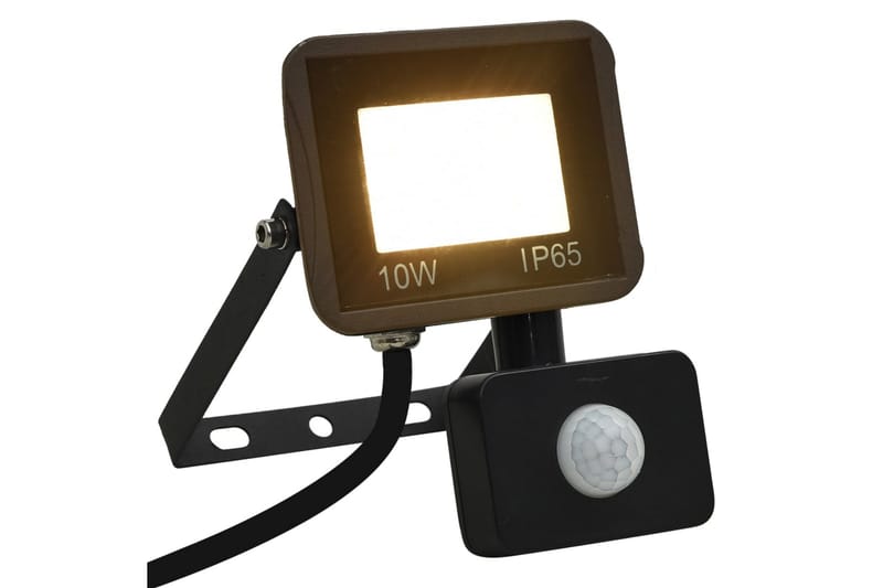LED-projektør med sensor 10 W varm hvid - Sort - Projektører - Udendørs lamper & belysning - Væglampe udendørs