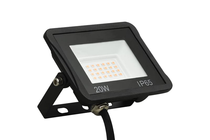 LED-projektør 20 W varmt hvidt lys - Sort - Belysning - Udendørs lamper & belysning