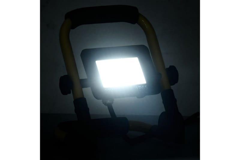 LED-projektør med håndtag 20 W kold hvid - Sort - Belysning - Udendørs lamper & belysning