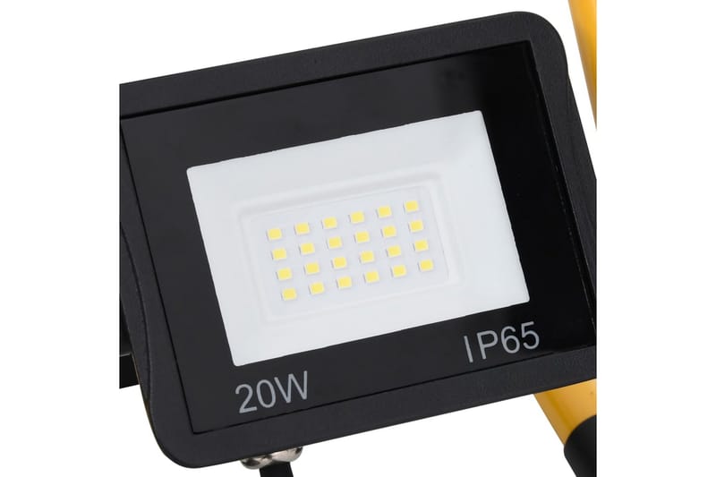 LED-projektør med håndtag 20 W kold hvid - Sort - Belysning - Udendørs lamper & belysning