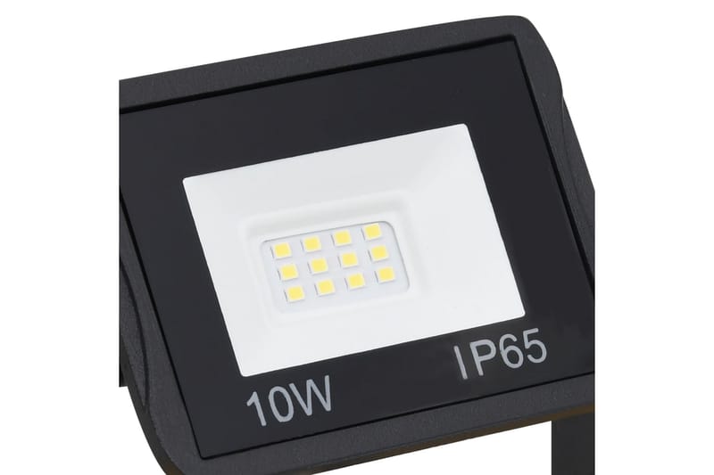 LED-projektør med håndtag 2x10 W koldt hvidt lys - Sort - Projektører - Udendørs lamper & belysning - Væglampe udendørs