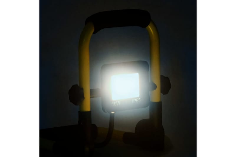 LED-projektør med håndtag 10 W kold hvid - Sort - Belysning - Udendørs lamper & belysning