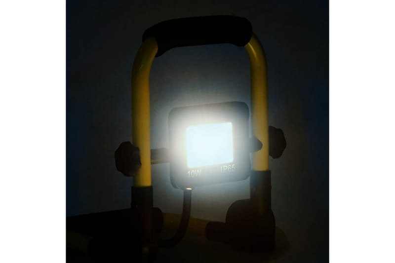 LED-projektør med håndtag 10 W kold hvid - Sort - Væglampe udendørs - Udendørs lamper & belysning - Projektører