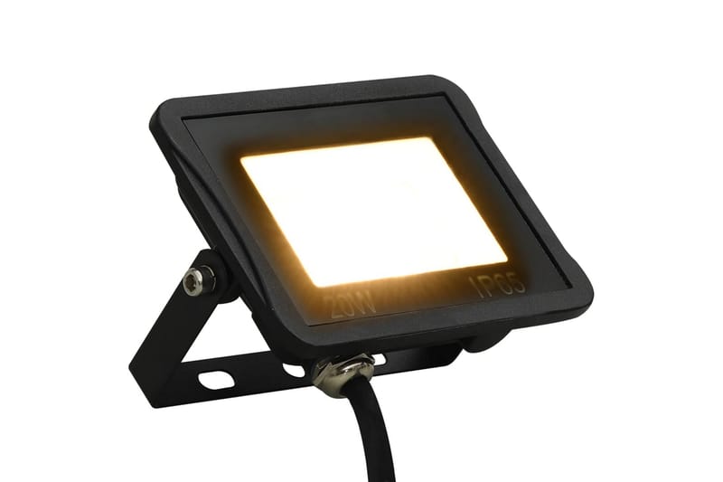 LED-projektør 20 W varmt hvidt lys - Sort - Projektører - Udendørs lamper & belysning - Væglampe udendørs