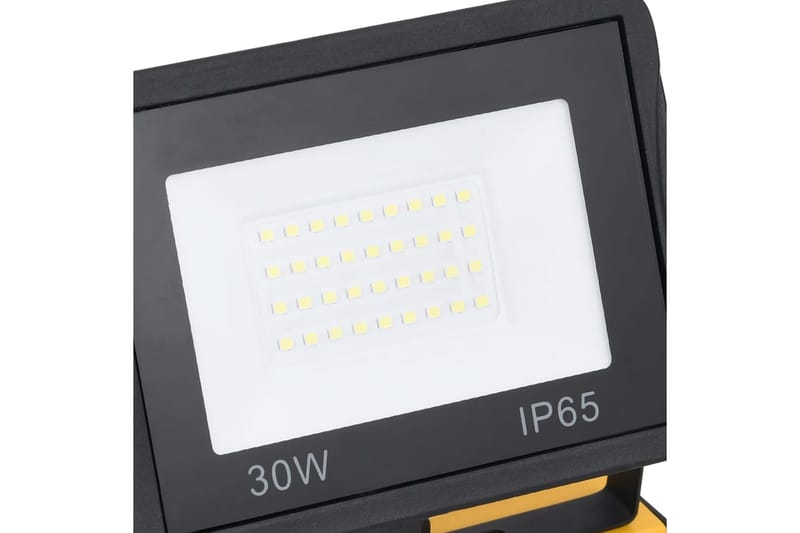 LED-projektør med håndtag 2x30 W varm hvid - Sort - Projektører - Udendørs lamper & belysning - Væglampe udendørs