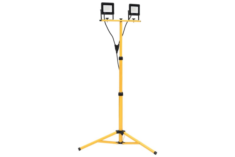 LED-projektør med stativ 2x20 W varm hvid - Sort - Belysning - Udendørs lamper & belysning