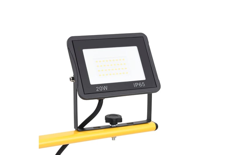 LED-projektør med stativ 2x20 W varm hvid - Sort - Belysning - Udendørs lamper & belysning