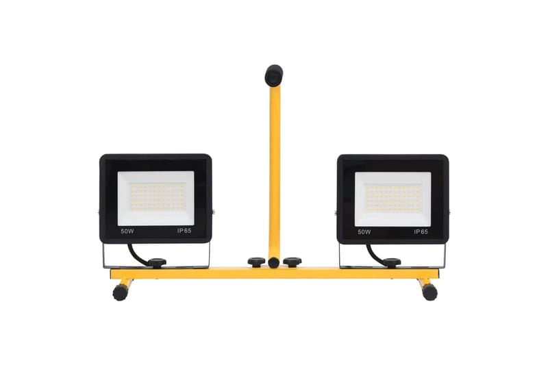 LED-projektør med håndtag 2x50 W varm hvid - Sort - Projektører - Udendørs lamper & belysning - Væglampe udendørs