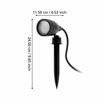 Have-spotlight Nema 1 med jordspyd - 60 cm - Belysning - Udendørs lamper & belysning - Nedgravningsspot - Havespot