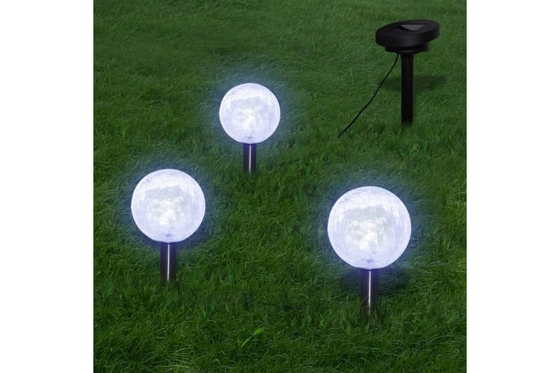 Havelamper 6 Stk. Led Med Jordspyd Og Solpaneler - Hvid - Belysning - Udendørs lamper & belysning - Nedgravningsspot