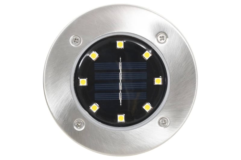 Solcellejordlys 8 Stk. Led-Lys Hvid - Hvid - Belysning - Udendørs lamper & belysning - Nedgravningsspot