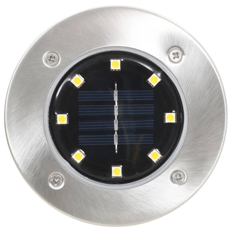 Solcellejordlys 8 Stk. Led-Lys Varm Hvid - Hvid - Belysning - Udendørs lamper & belysning - Nedgravningsspot