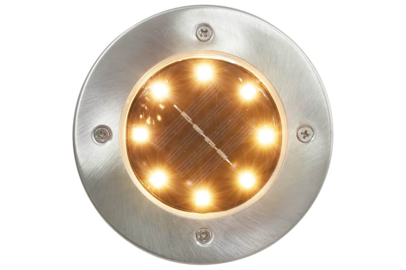 Solcellejordlys 8 Stk. Led-Lys Varm Hvid - Hvid - Udendørs lamper & belysning - Nedgravningsspot - Entrébelysning