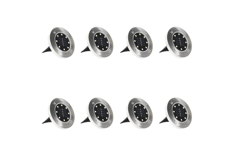 solcellelamper 8 stk. LED-pærer RGB-farve - Belysning - Udendørs lamper & belysning - Nedgravningsspot