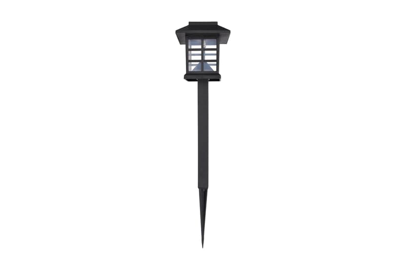 Soldrevet Led Lampesæt Med Spyd 12 Stk. 8,6 X 8,6 X 38 Cm - Sort - Nedgravningsspot - Entrébelysning - Udendørs lamper & belysning