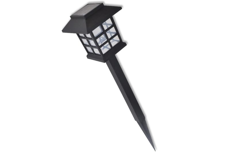 Soldrevet Led Lampesæt Med Spyd 12 Stk. 8,6 X 8,6 X 38 Cm - Sort - Belysning - Udendørs lamper & belysning - Nedgravningsspot