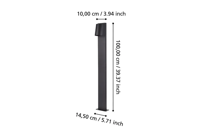 Poller Eglo Stagnone - Sort/Grå - Belysning - Udendørs lamper & belysning