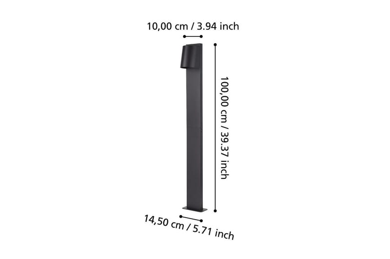 Poller Eglo Stagnone - Sort/Grå - Belysning - Udendørs lamper & belysning