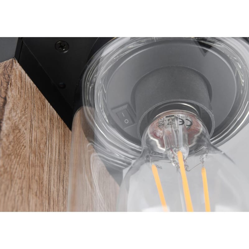 Pullert Ardila - 65 cm, Træ/mat sort - Belysning - Udendørs lamper & belysning