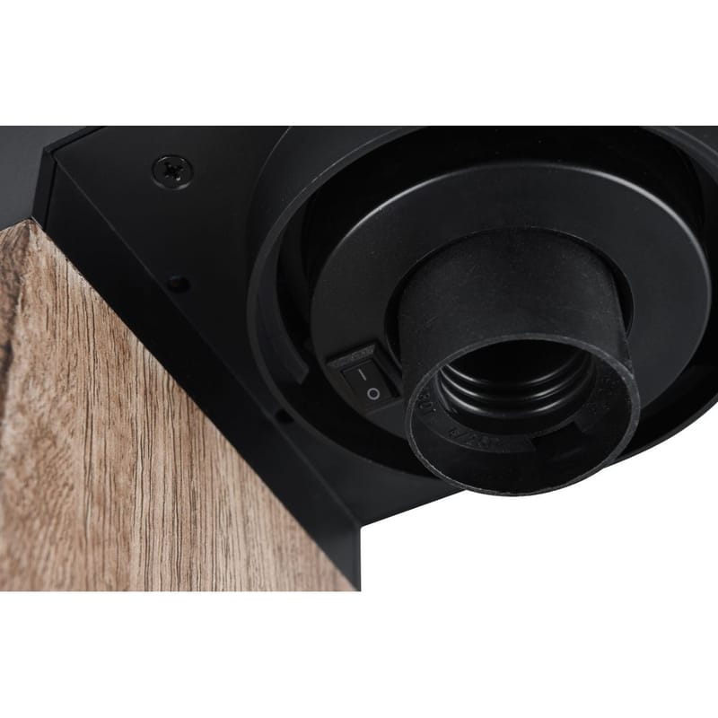 Pullert Ardila - 65 cm, Træ/mat sort - Belysning - Udendørs lamper & belysning