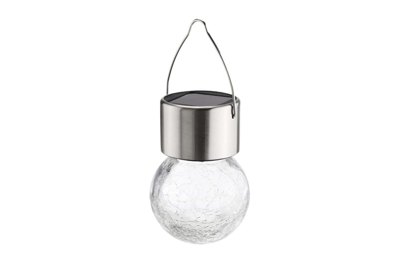 Hi Soldrevet Led-Hængelamper 5 Stk. Krakeleret Glas - Hvid - Udendørs lamper & belysning - Solcellelamper
