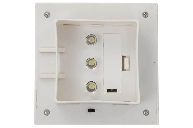 Udendørs Solcellelamper 12 Stk. Led Firkantet 12 Cm Hvid - Hvid - Belysning - Udendørs lamper & belysning - Solcellelamper