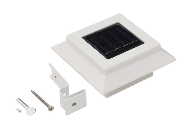 Udendørs Solcellelamper 12 Stk. Led Firkantet 12 Cm Hvid - Hvid - Belysning - Udendørs lamper & belysning - Solcellelamper