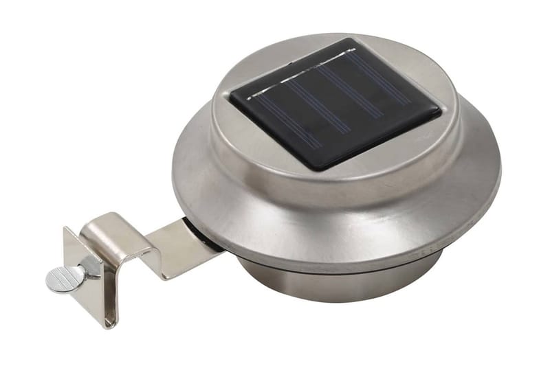 Udendørs Solcellelamper 12 Stk. Led Rund 12 Cm Hvid - Sølv - Belysning - Udendørs lamper & belysning - Solcellelamper