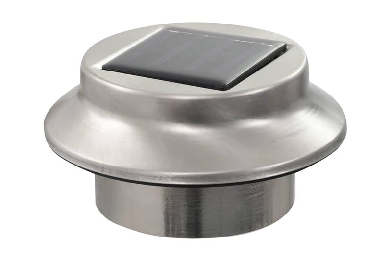 Udendørs Solcellelamper 12 Stk. Led Rund 12 Cm Hvid - Sølv - Belysning - Udendørs lamper & belysning - Solcellelamper