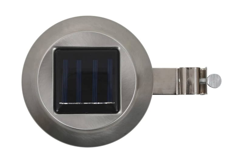 Udendørs Solcellelamper 12 Stk. Led Rund 12 Cm Hvid - Sølv - Belysning - Udendørs lamper & belysning - Solcellelamper
