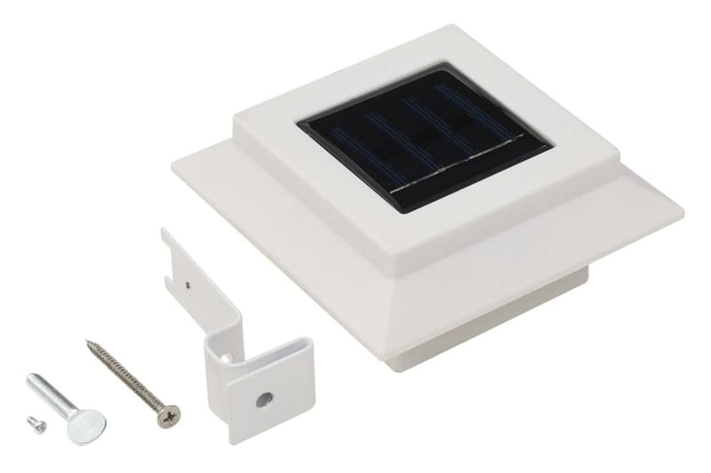 Udendørs Solcellelamper 6 Stk. Led Firkantet 12 Cm Hvid - Hvid - Belysning - Udendørs lamper & belysning - Solcellelamper