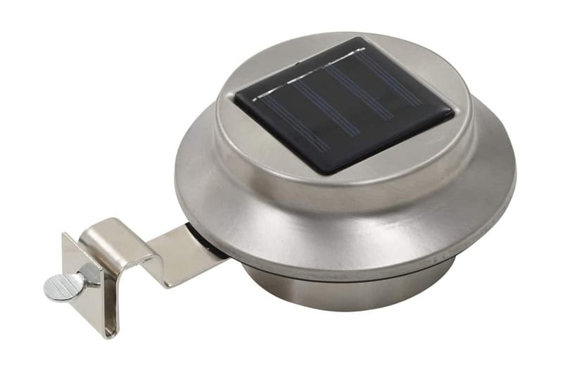 Udendørs Solcellelamper 6 Stk. Led Rund 12 Cm Hvid - Sølv - Belysning - Udendørs lamper & belysning - Solcellelamper