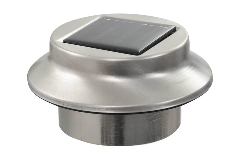 Udendørs Solcellelamper 6 Stk. Led Rund 12 Cm Hvid - Sølv - Belysning - Udendørs lamper & belysning - Solcellelamper