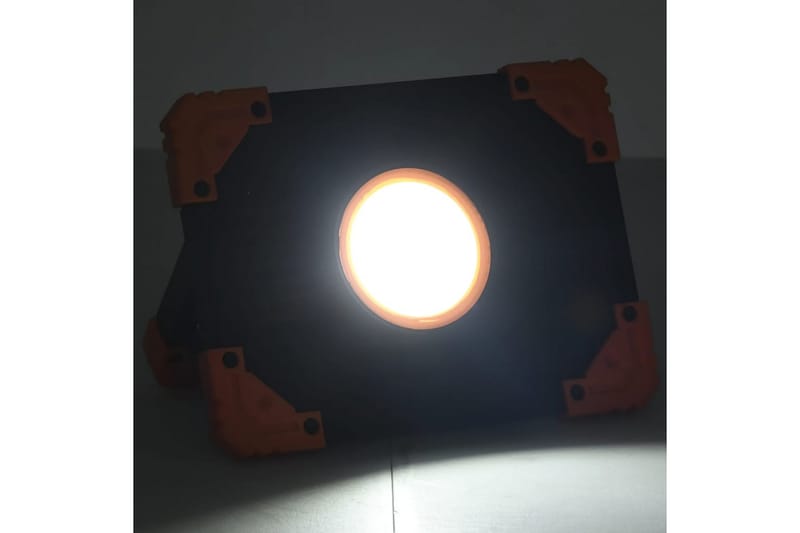 transportabel LED-projektør 10 W ABS kold hvid - Sort - Projektører - Udendørs lamper & belysning - Væglampe udendørs