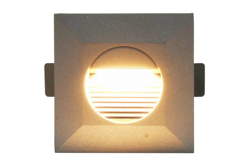 Udendørs Led-Væglamper 6 Stk. 2 W Kvadratisk Sølvfarvet - Belysning - Udendørs lamper & belysning