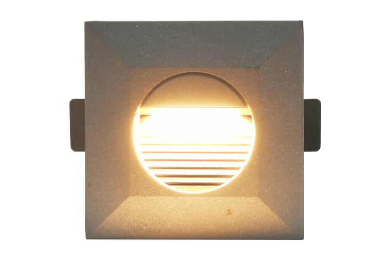 Udendørs Led-Væglamper 6 Stk. 2 W Kvadratisk Sølvfarvet - Udendørs lamper & belysning - Væglampe udendørs - Entrébelysning