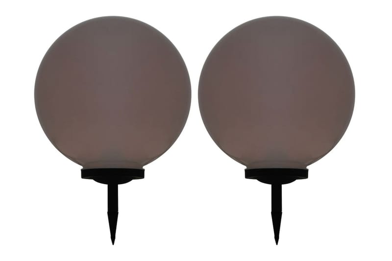 Udendørs Solcellelamper 2 Stk. Led Kugleformet 50 Cm Rgb - Hvid - Belysning - Udendørs lamper & belysning - Solcellelamper