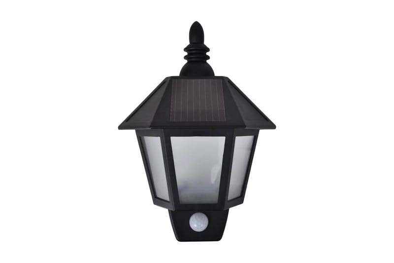 Væglampe Soldrevet Med Bevægelsessensor 2 Stk. - Sort - Udendørs lamper & belysning - Væglampe udendørs - Entrébelysning