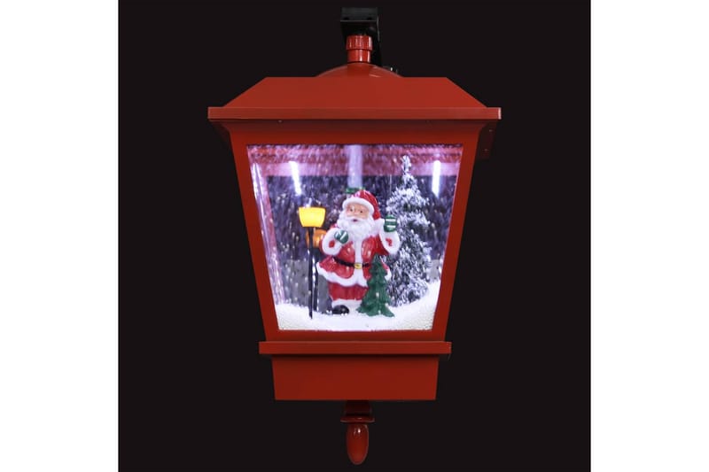 Julelampe Med Led-Lys Og Julemand 40x27x45 cm Rød - Udendørs lamper & belysning - Væglampe udendørs - Entrébelysning