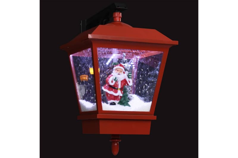 Julelampe Med Led-Lys Og Julemand 40x27x45 cm Rød - Væglampe udendørs - Entrébelysning - Udendørs lamper & belysning