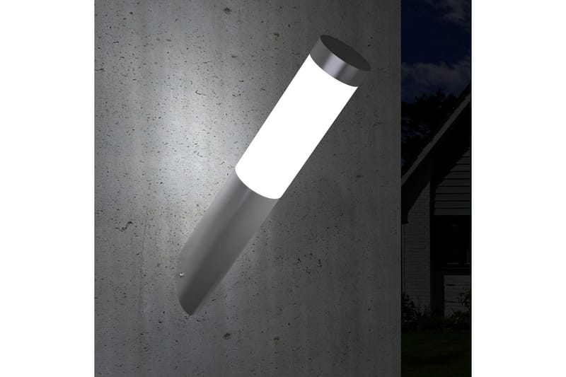 Rvs Vandtæt Væglampe Til Haven - Sølv - Udendørs lamper & belysning - Væglampe udendørs - Entrébelysning