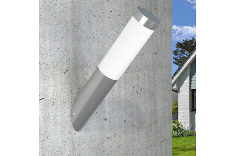 Rvs Vandtæt Væglampe Til Haven - Sølv - Udendørs lamper & belysning - Væglampe udendørs - Entrébelysning