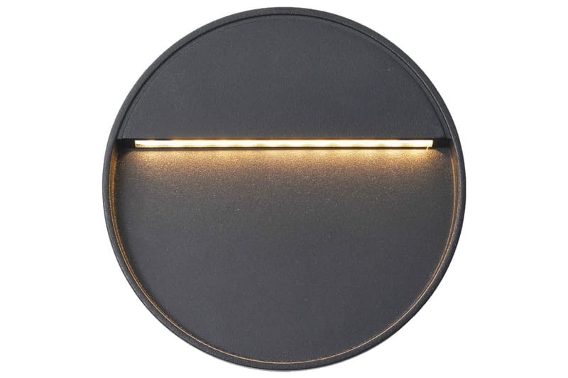 Udendørs Led-Væglamper 2 Stk. 3 W Rund Sort - Sort - Belysning - Udendørs lamper & belysning - Væglampe udendørs