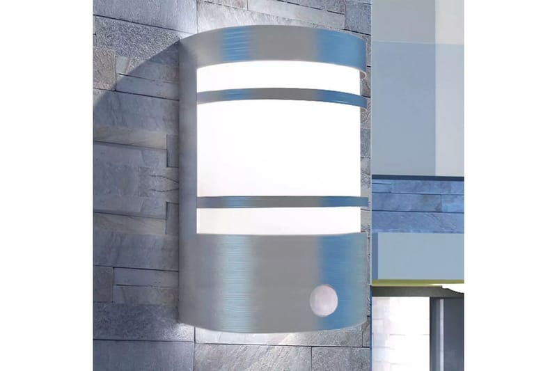 Udendørs Væglampe Med Sensor Rustfrit Stål - Sølv - Udendørs lamper & belysning - Væglampe udendørs - Entrébelysning
