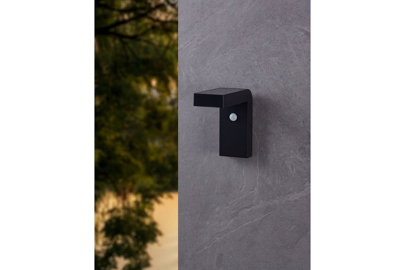 Væglampe Udendørsbelysning Eglo Baracconi med Sensor - Sort - Belysning - Udendørs lamper & belysning - Solcellelamper