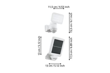Væglamper Udebelysning Eglo Casabas med Sensor Hvid - Hvid - Belysning - Udendørs lamper & belysning - Solcellelamper