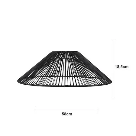 Vide lampeskærm 58 cm - sort - Belysning - Belysningstilbehør